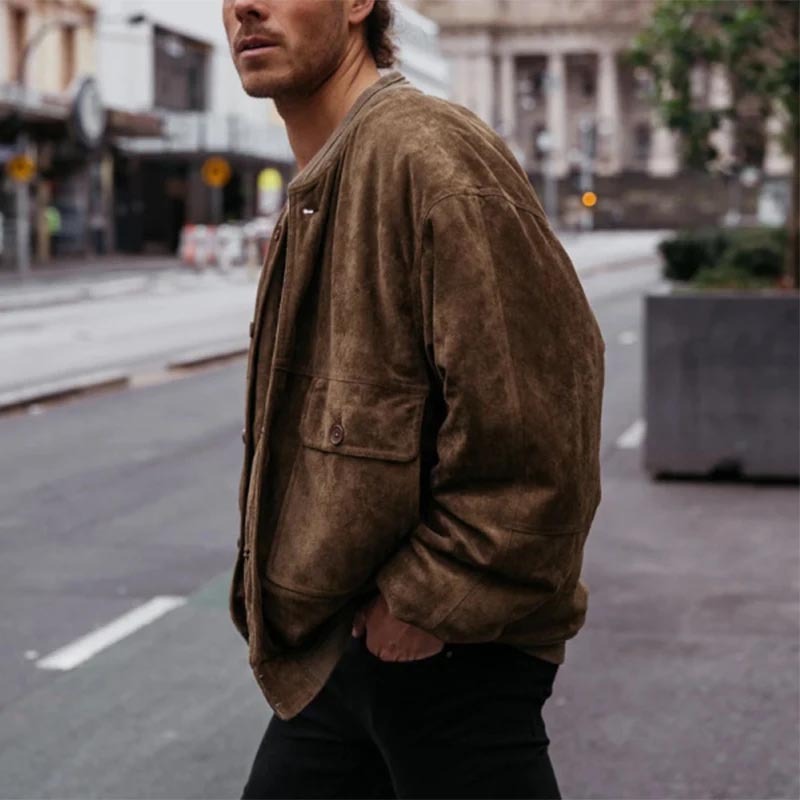 Men's Solid Color Casual Men's Jackets